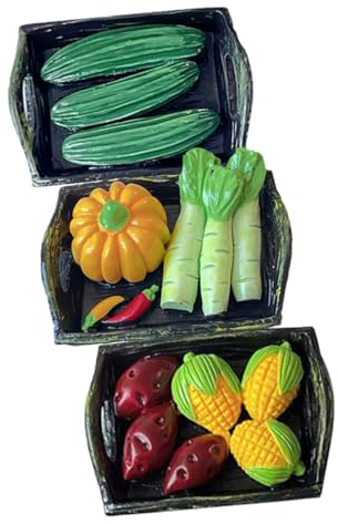 ibasenice 3pcs Miniature Doll House Basket Mini Basket Vegetables Decor for Doll House Accessories