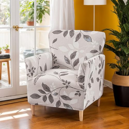 LiveGo Sesselhussen für Bankett, Sessel, Stretch-Strick, Stuhlhussen mit Armlehnen, Stretch-Stuhlhussen für Wohnzimmer, weicher Sessel-Schonbezug, rutschfest, hundefreundlich, Möbelschutz