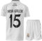 KISRAS R. Madrid Guler #15 Heim Neu Fußball Kinder Trikot Shorts Set Geschenk Jugendgrößen (Weiß 15, 152 (8-9 Jahre))