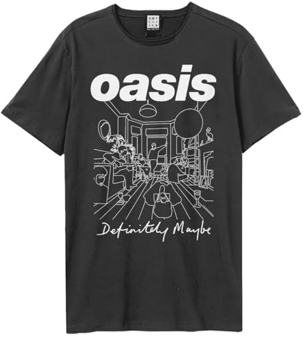 Amplified Unisex Adult Definitely Maybe Oasis T-Shirt (XL) (Charcoal)