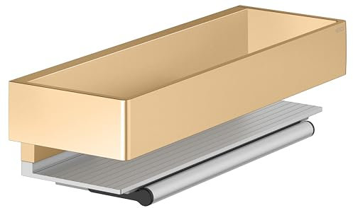 Keuco EDITION 11 Duschablage mit Glasabzieher, abnehmbar, 11159250000, Farbe: messing gebürstet