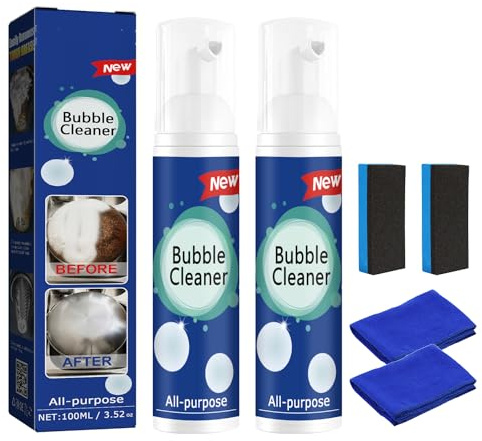 Hochwirksames öl-Abbau-Schaum-Spray, Sehr Wirksames ölzerstörungs-Schaumspray, Allzweck-Reinigungsspray ohne Abspülen, Multifunktionaler Schaumreiniger (2pcs)