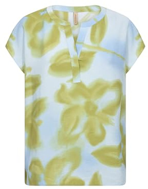 SOYACONCEPT SC-CATE 1 - Damen Shirt Kurzarm - Viskose Shirt mit Blumenprint - L