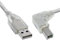 InLine 34520R USB 2.0 Kabel, A an B, rechts abgewinkelt, transparent, 2m