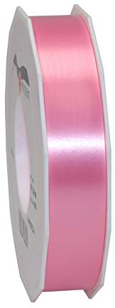 C.E. PATTBERG Geschenkband rosa, 91 Meter Ringelband 25 mm zum Basteln, Dekorieren & Verpacken von Geschenken zu jedem Anlass