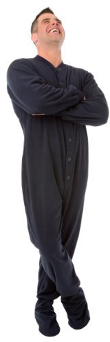Big Feet Pyjama Co PJs Micro-Polaire Adulte aux Pieds des Pyjamas Médium Bleu Marine