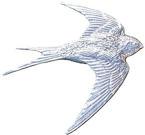 Brosche Schwalbe, Brosche Vogel, Handgegossen, von William Sturt, aus Deutsche Zinn