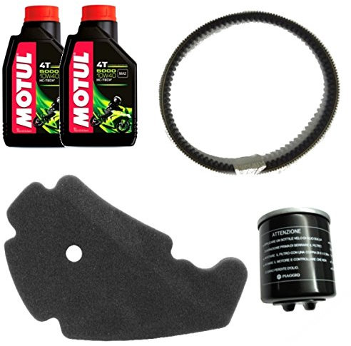 MIM Distribution Kit tagliando olio filtro olio e aria e cinghia per Piaggio-Beverly 300