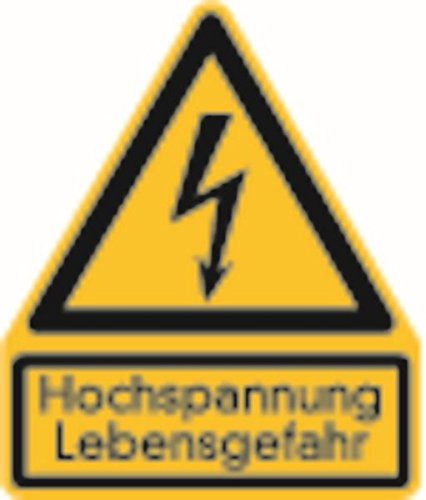 Folie selbstklebend Kombischild Hochspannung - 200x237 mm