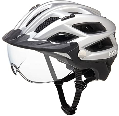 KED Helmets Covis Lite Fahrrad/E-Bike/Mountainbike/Trekkinghelm für Erwachsene, Unisex, Silber/Schwarz, Größe M, 52-58 cm