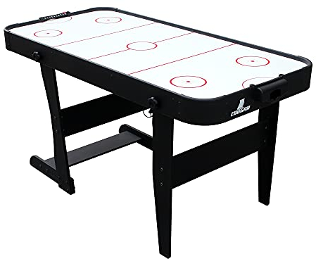 Cougar Icing Airhockeytisch 5ft - Klappbar | Airhockey Tisch inkl. Zubehör (Pucks & Pushers) | Airhockeytisch mit Luft für Kinder und Erwachsene für Zuhause.