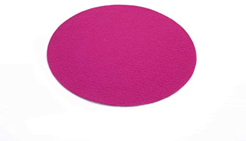 Primaflor - Ideen in Textil Event-Teppich Hochzeitsteppich Podium Rund, Pink, 1,00m Durchmesser, Schwer Entflammbar, Weihnachtsbaum-Decke, Teppich, Stehtisch-Unterleger