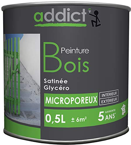 ADDICT PEINTURE BOIS 0.5 L gris minéral