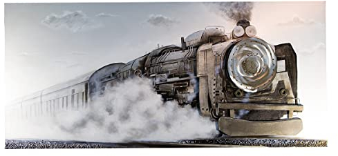 Casablanca 3D Bild XXL - Train - Zug - Lokomotive - Dampf Lok - mit Aluminium 180 x 80cm