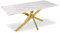 Menzzo - Mesas, Metal, Blanco, 180 x 90 x 75 cm, Grosor del Cristal: 12 mm