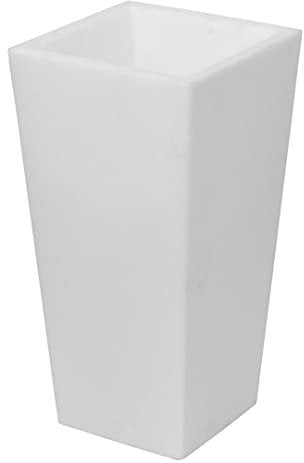 Danieli Vasi luminosi da Giardino M CEDAR a LED | Portavaso in resina antigraffio illuminato con Luce bianco neutra 4000 k| Led IP67 | Made in Italy | cm 30x30x60| kg 2,8