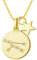 FANCIME Stier Sternzeichen Kette aus Solide 925 Sterling Silber mit Gold Vergoldet Anhänger Halskette Einfach Minimalistisch Geschenk Schmuck für Damen Mädchen - Verstellbar Kettenlänge: 40 + 5 cm
