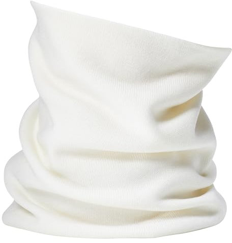 Enter the Complex® Weicher Merino Schlauchschal, Loop Schal, Damen und Herren, Halswärmer, 100% Merino Wolle, Atmungsaktiv, Weiß