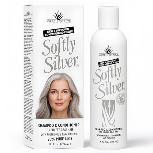 Softly Silver Shampoo For Gray Hair, 2 In 1 Purple Restorative Hair Wash