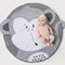 KIKOM Baby Krabbeldecke Cartoon Tier Baby Spielmatte Spieldecke Baumwolle Weiche Schlafteppich für Baby Kinder 90CM (Affe)