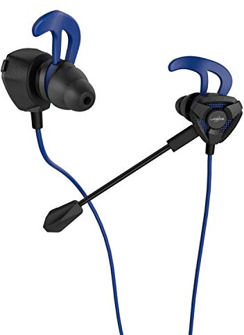 uRage Gaming Headset SoundZ 210 In-Ear, schwarz-blau, dynamisches 3,5-mm-In-Ear-Full-Stereo-Headset, integrierte Kabelfernbedienung, Abnehmbarer Mikrofonarm
