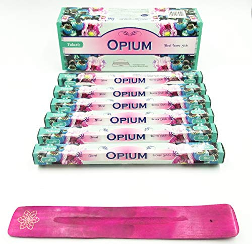 OPIUM Räucherstäbchen (OPIO) Joss Räucherstäbchen 120 Räucherstäbchen Heimduft Joss Sticks mit Aschebehälter