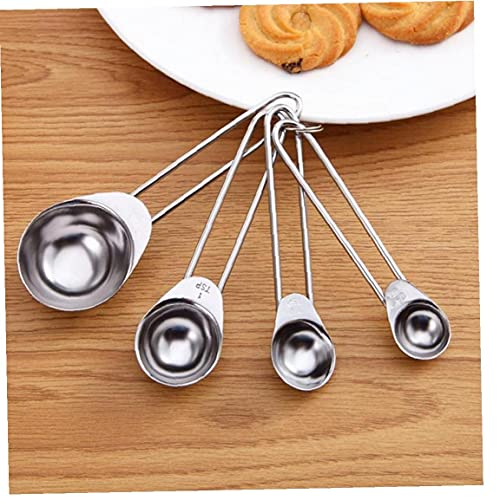 Onsinic Cuisine Mesureur en Acier Inoxydable Échelle De Mesure Cuiller Scoop pour La Cuisson De Cuisson Cuillères Sucre Outils Café Set