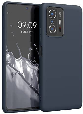 kwmobile Custodia Compatibile con Xiaomi 11T / 11T Pro Cover - Back Case per Smartphone in Silicone TPU - Protezione Gommata - blu mirtillo
