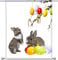 gardinen-for-life Scheibenhänger Osterhasen - rechteckig mit Beschwerung, toller Scheibenhänger transparent, in verschiedenen Größen, schönes Ostermotiv (HxB 75x60cm)
