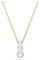 Swarovski Pendentif Stilla Attract, Taille ronde, Blanc, Placage de ton or
