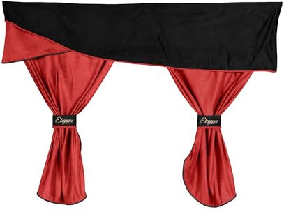 F-CORE Tende - Set Completi (3-in-1) Camion Compatibile per Volvo FH 2 01.02-12.08 FH 3 01.09-12.12 Cabina Letto Rosso