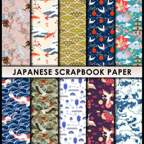 Japanese Scrapbook Paper: 20 Double Sided Sheets 8.5 x 8.5 for Scrapbooking, Mixed Media Art, Junk Journals, Crafting projects, Origami, and More | Premium Color