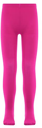 TiaoBug Collants à Pieds Fille Collant de Danse Classique Ballet Yoga Gymnastique Legging Bas Chaussettes Déguisement de Noël 2-10 Ans Rose Vif 5-6 Ans