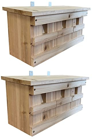 Selections Sparrow Colony Terrace Wooden Nesting Box with Removable Nest Fronts (Pack of 2)