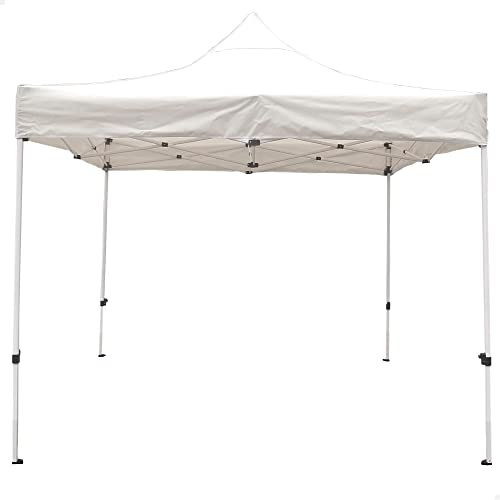 Aktive 61138 - Faltpavillon-Markise für den Außenbereich, Maße 3x3cm, Höhenverstellbar 3,20/2,20cm, UV-Schutz und wasserdicht, aus Stahl, Inklusive Tragetasche, Zelt für Strand, Camping, Garten
