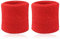Schweißbänder Handgelenk, Saugfähige Handgelenk Schweißbänder für Damen & Herren, Fitness Arm Schweißband, Sport Schweißband Armband Weiche Baumwolle für Handball Fußball Tennis Rot