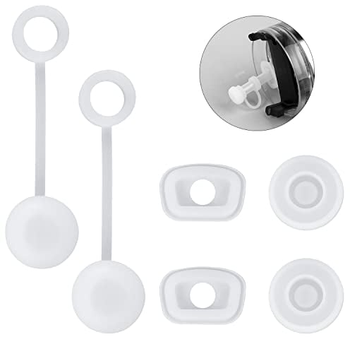 6 Stück Silikon Spill Stopper, Auslaufsicherer Stopfen für Stanley1.0 40oz/ 30oz, Tumbler-Zubehör, Inklusive 2 Strohhalmdeckeln, 2 runden Auslaufstopfen und 2 Quadratischen Auslaufstopfen