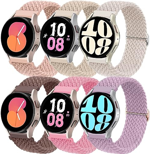 Armband für Samsung Galaxy Watch 7/6/5/4/FE 40mm 44mm, Classic 47mm 43mm 46mm 42mm, 5 Pro, 3 41mm, Active 2 - 20mm Geflochtenes Nylon Uhrenarmband für Garmin Vivoactive 5/3/Venu sq 2