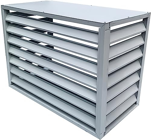NUACOS Cubre Aire Acondicionado Exterior Cubierta De Aire Acondicionado Aluminio Rejilla Aire Acondicionado con Persianas Escondido Antirrobo,A,Style B