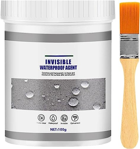 Waterproofing Sealant Clear Super Strong Bonding Sealant, Invisible Waterproof Anti-Leakage Agent with Brush, Suitable for Wood Metal Tiles Concrete, 100ml (1)