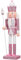 IMIKEYA Christmas Pink Nutcracker Soldier Ornament - 30cm Wooden Nutcracker Figures for Xmas Present Holiday Festival Party Decorations