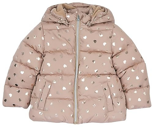 Chicco, Giubbotto con fantasia a cuori e cappuccio staccabile per bambina, Rosa, 9/10 anni