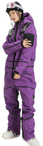 Wasserdichte Mit Kapuze Weibliche Ski Overall Sport Snowboard Anzug Winter Frauen Einteiler Schneeanzug Berg Overall Kleidung, 5icture1, L