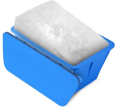 Eisblock Form Groß, 28x17x12cm Extra Große Eisschale Ice Block Maker Wiederverwendbar Silikon Eisformen Eisbadkühler zur Herstellung von 3,2kg Eisblöcken