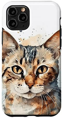 iPhone 11 Pro Cat Watercolor Graphic Case