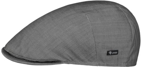 Lipodo Uni Light Flatcap Schiebermütze Stilvolle Schirmmütze Herren Made in Italy Frühjahr Sommer grau M (56-57 cm)