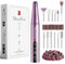 MelodySusie Electric Nail Files 11 in 1 Kit PC180F Cordless Nail Drill for Acrylic Nails 25000RPM Portable Rechargeable Nail Files 25 Speeds Professional Efiles Manicure Pedicure (Rose)
