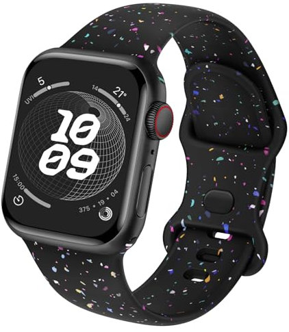 Joehwerr Sport Strap Compatible with Apple Watch Straps 40mm 41mm 38mm 42mm 44mm 45mm 46mm 49mm for Women Men, Recycled Plastic Soft Silicone Strap Band for iWatch SE Series 10 9 8 7 6 5 4 3 2 1 Ultra