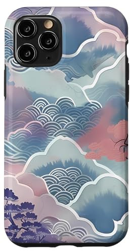 iPhone 11 Pro Elegant Japanese Pastel Patterns Case