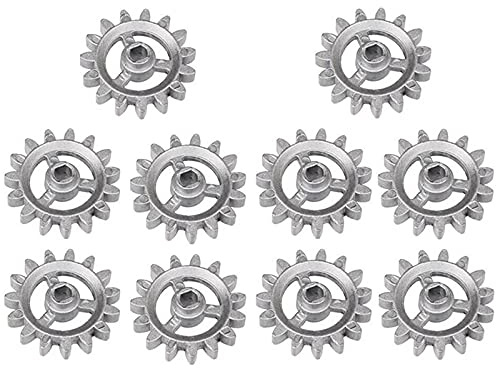 Osmond 10 Stück Grill-Rahmen, Zahnrad, Ersatzteile, Zubehör, hitzebeständig, automatisch, drehbar, Mini-Eisenwaren, Rad aus Aluminium